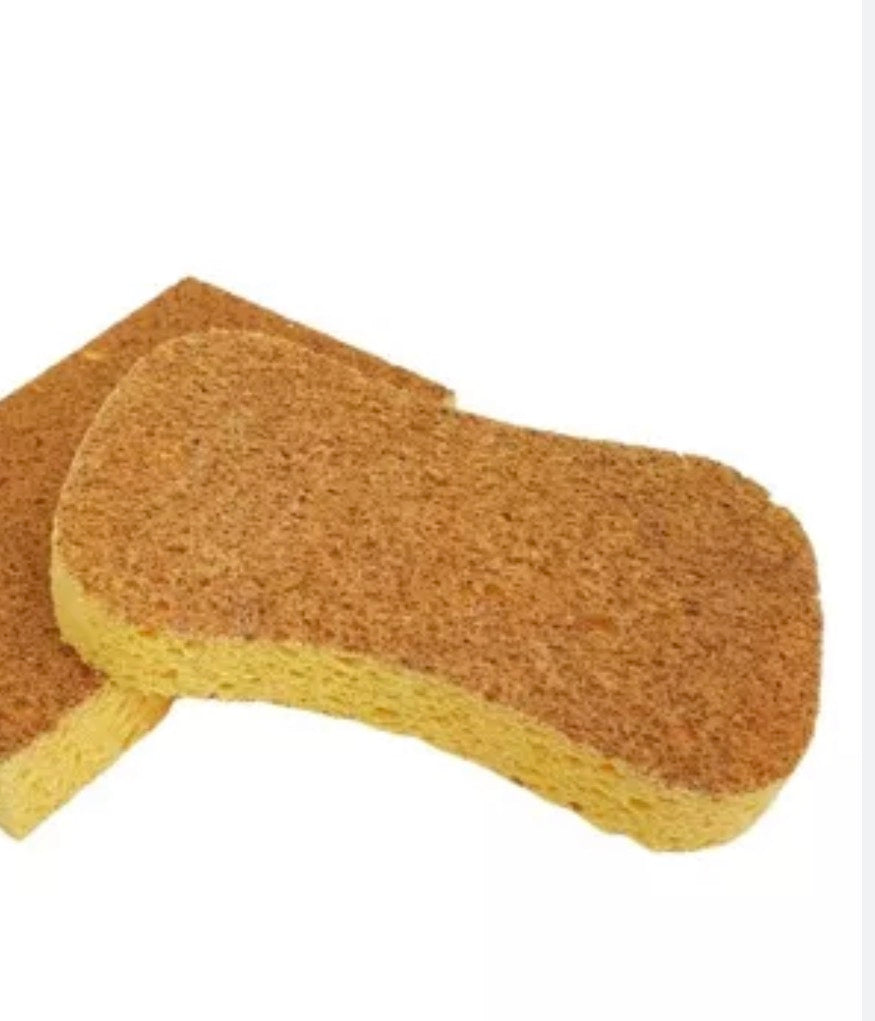 Estropajo - juego de 2 esponjas ecológicas fregar celulosa y cáscaras de fruta