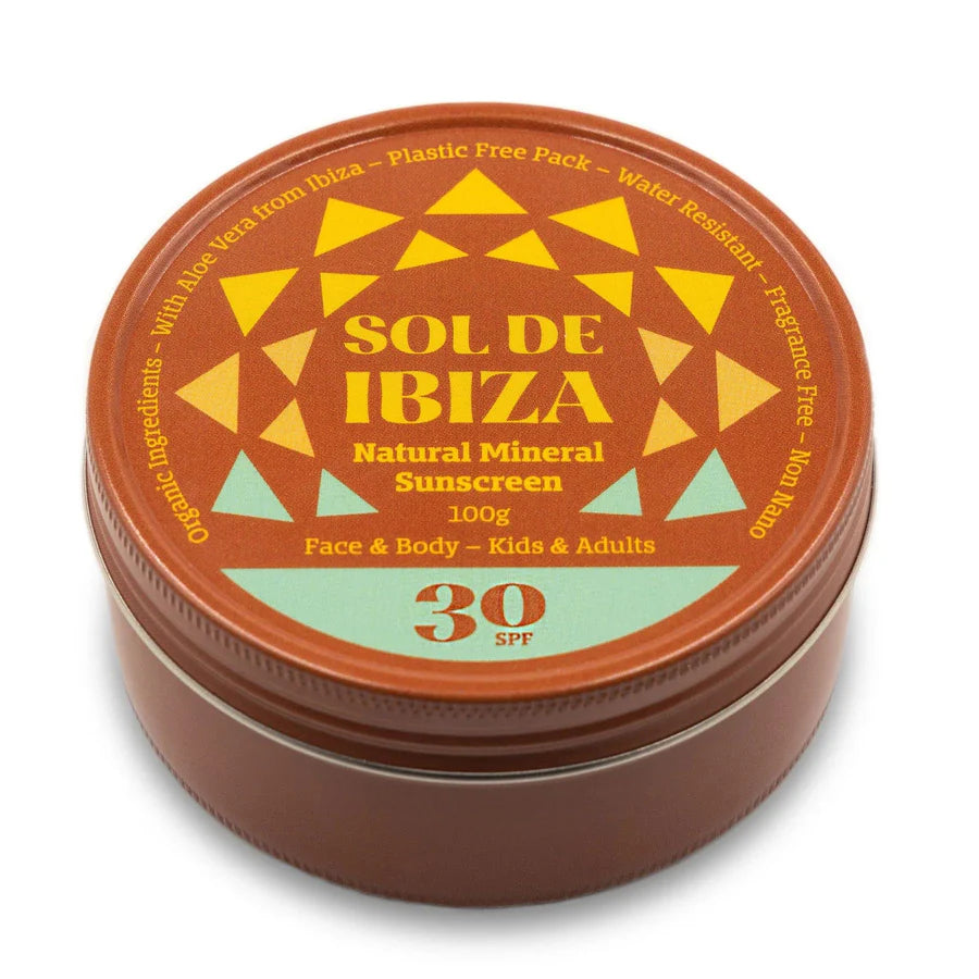 Crema solar mineral en lata 100ml SPF+30