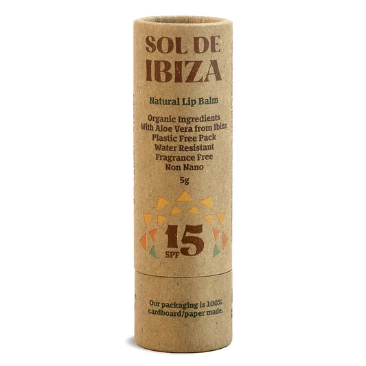 Bálsamo labial natural SPF15 – Hidratación y protección solar en envase biodegradable