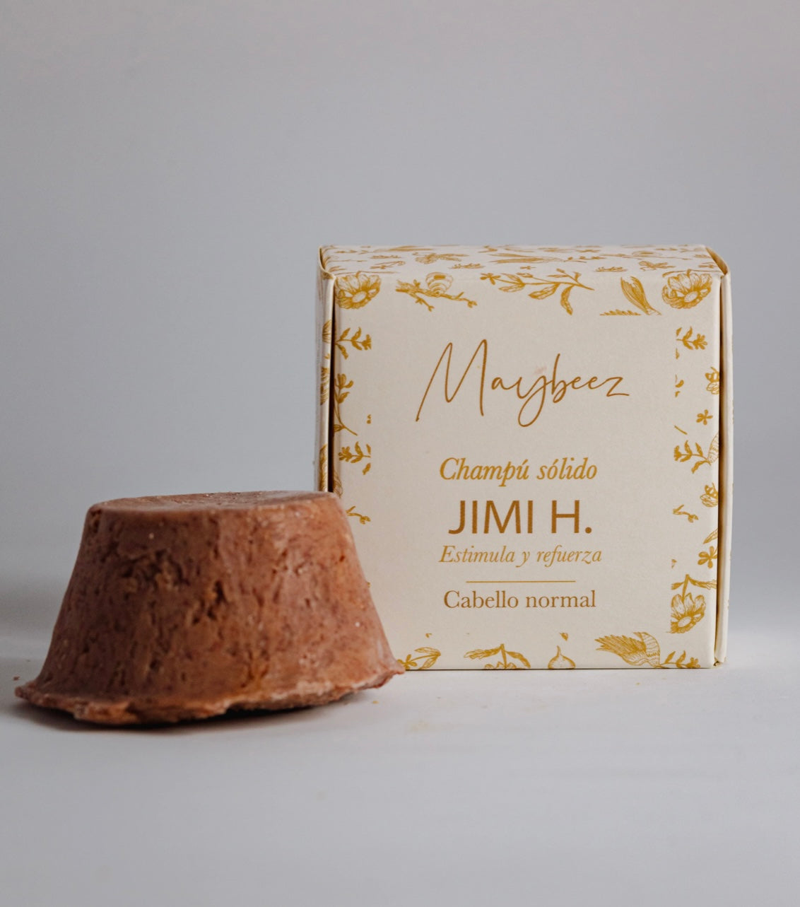 Champú sólido Jimi H. de Maybeez en su caja