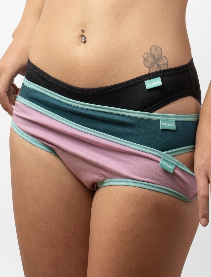 Braga menstrual Ninsa Atenea- absorción media - Tallas M color malva