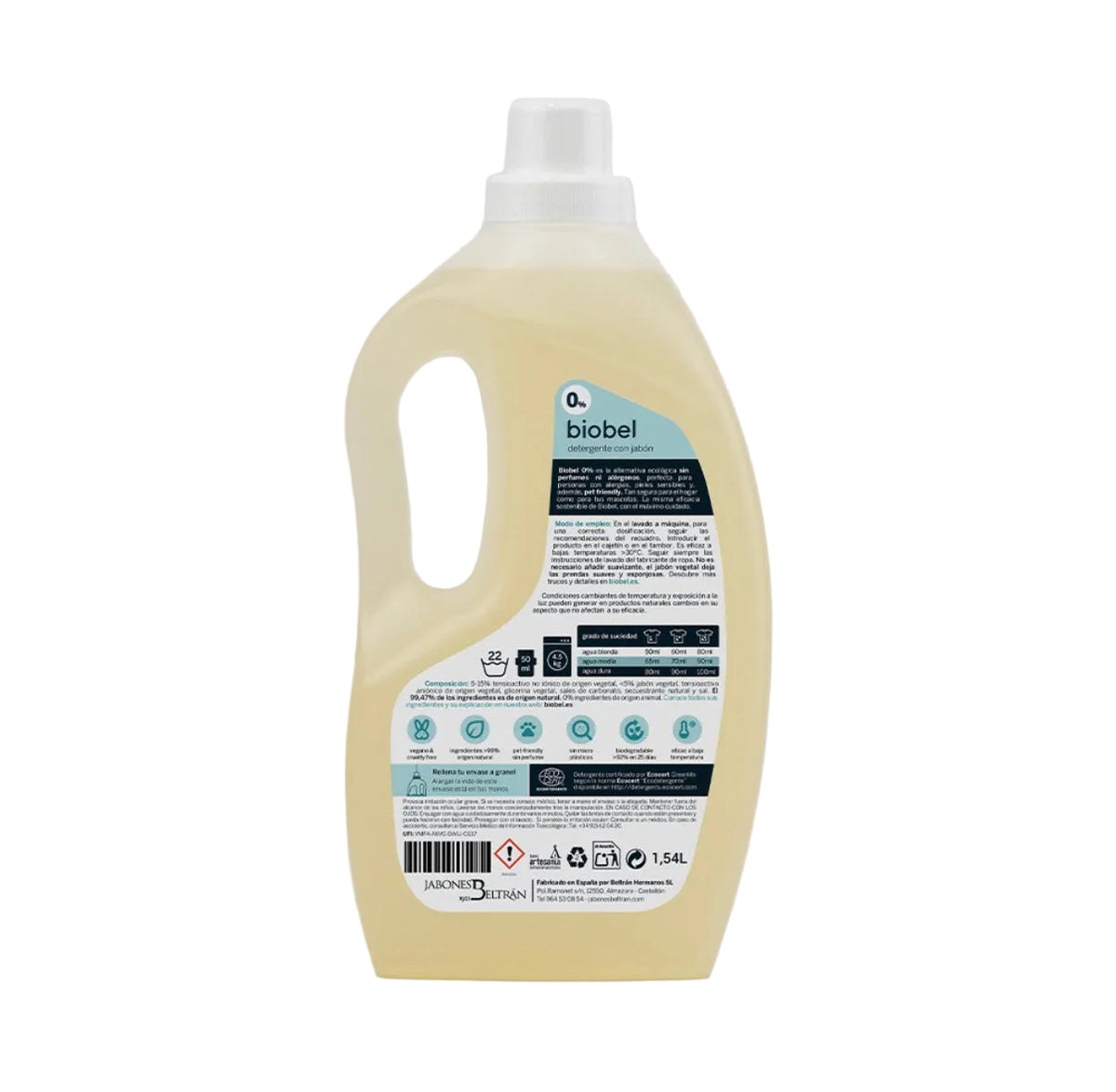 Jabón detergente 0% ecológico
