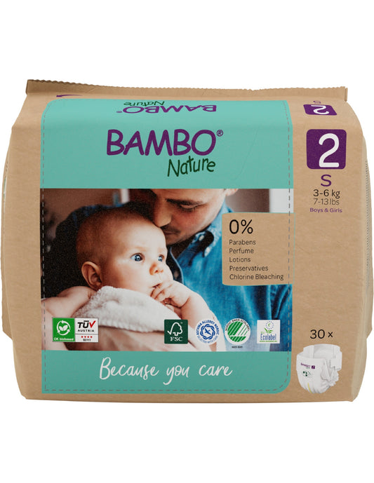 Pañales ecológicos para bebé – Bambo Nature- Talla 2- 30 unidades