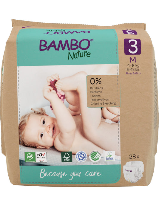 Pañales ecológicos para bebé – Bambo Nature- Talla 3- 28 unidades
