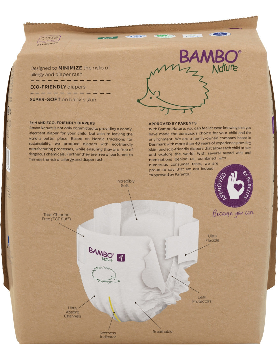 Pañales ecológicos para bebé – Bambo Nature- Talla 4- 24 unidades