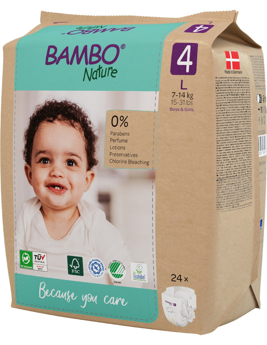 Pañales ecológicos para bebé – Bambo Nature- Talla 4- 24 unidades